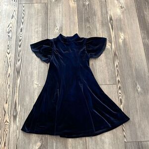 Zunie Navy Blue Velvet Dress